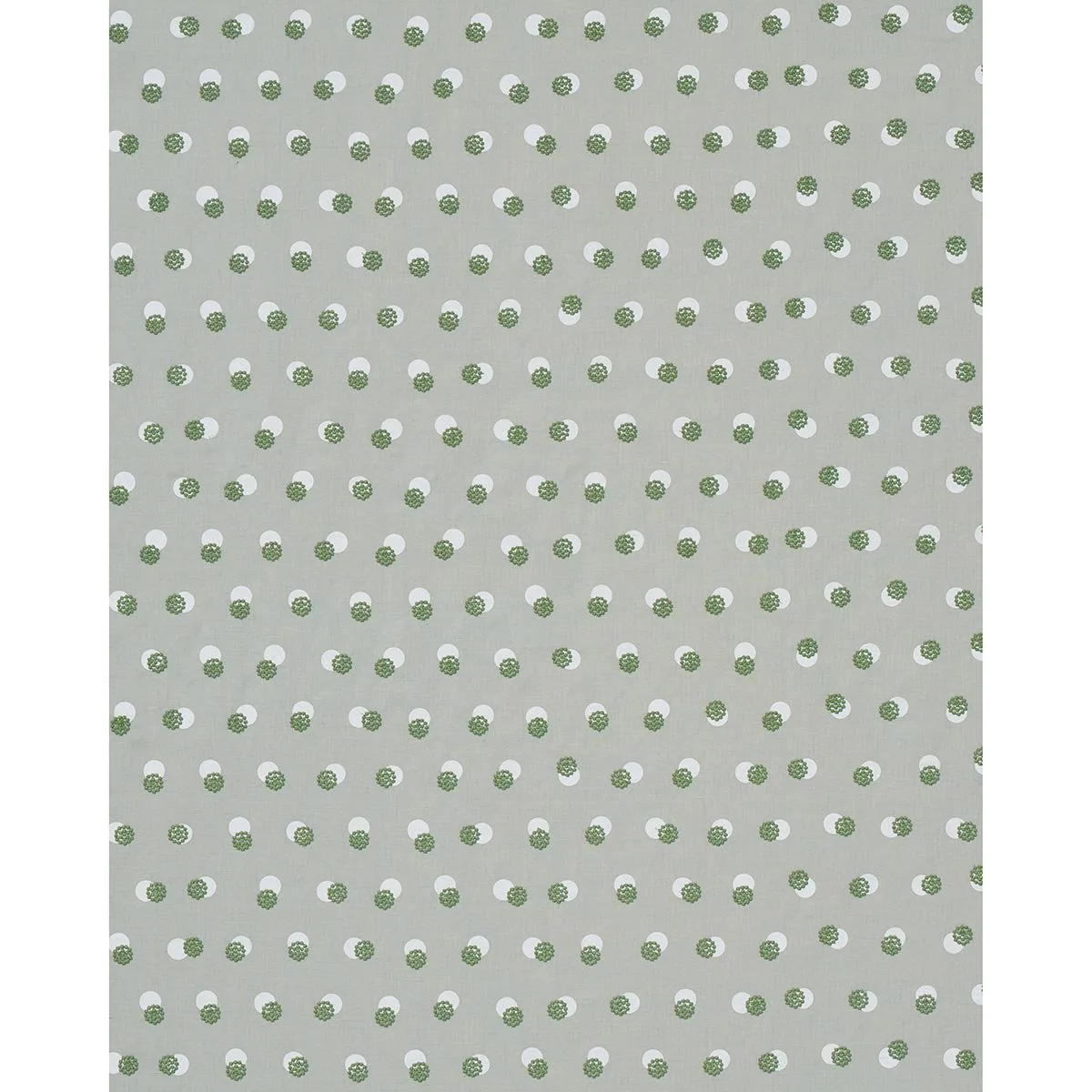 Schumacher 81842 Taylor Embroidery Green fabric swatch