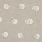 Schumacher 81840 Taylor Embroidery Ivory On Natural fabric swatch