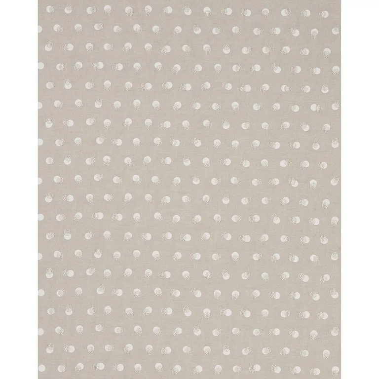 Schumacher 81840 Taylor Embroidery Ivory On Natural fabric swatch
