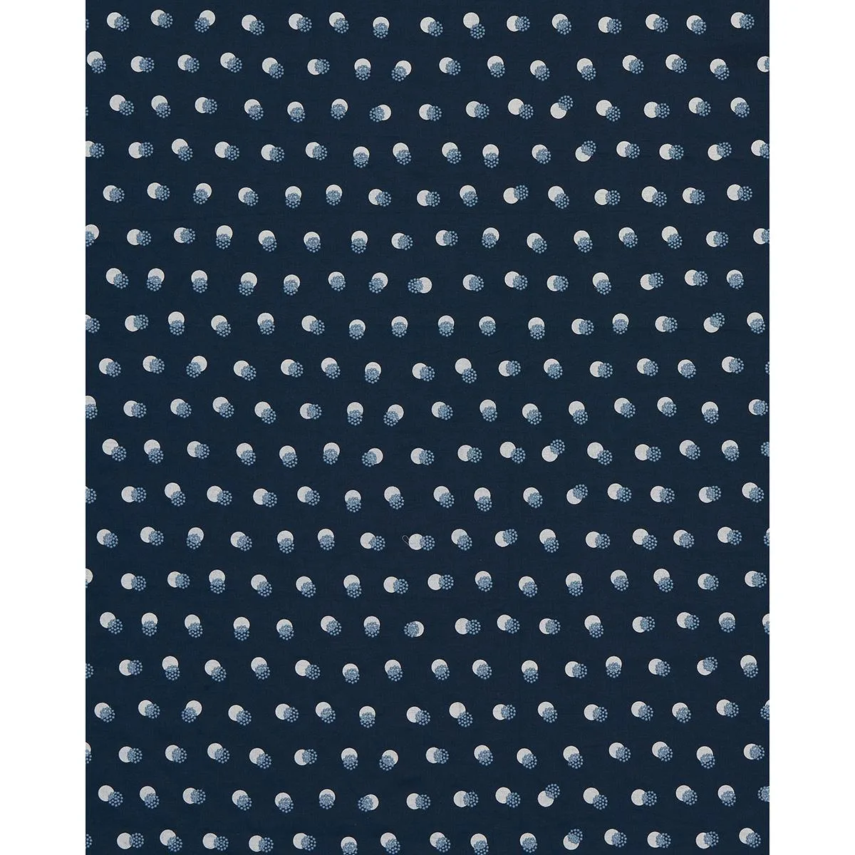 Schumacher 81843 Taylor Embroidery Sky On Navy fabric swatch
