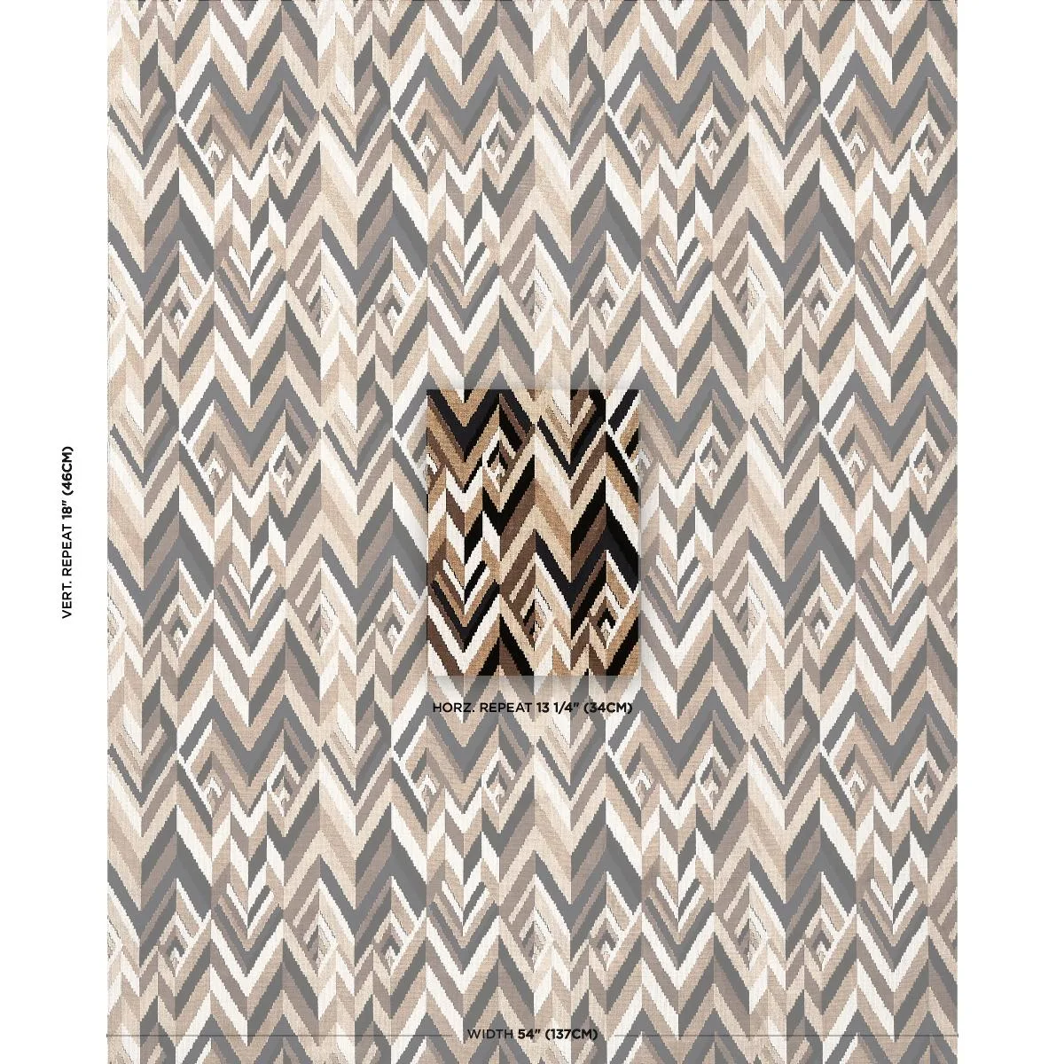Schumacher 82742 Taylor Velvet Espresso fabric swatch