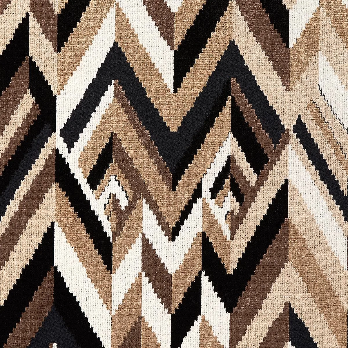 Schumacher 82742 Taylor Velvet Espresso fabric swatch