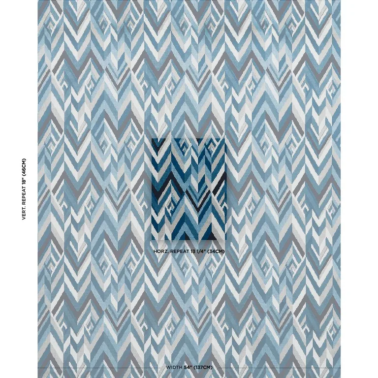Schumacher 82740 Taylor Velvet Lapis fabric swatch