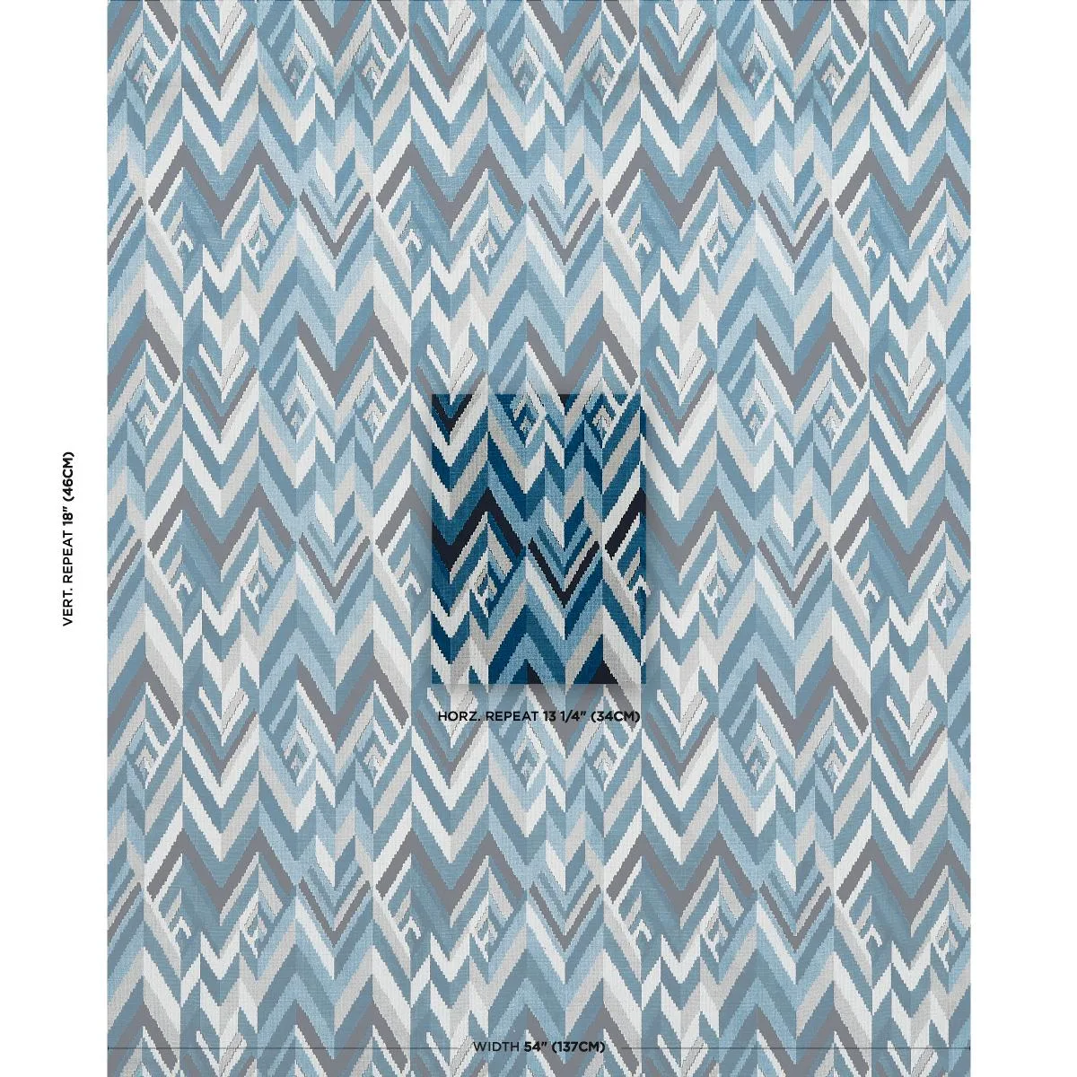 Schumacher 82740 Taylor Velvet Lapis fabric swatch