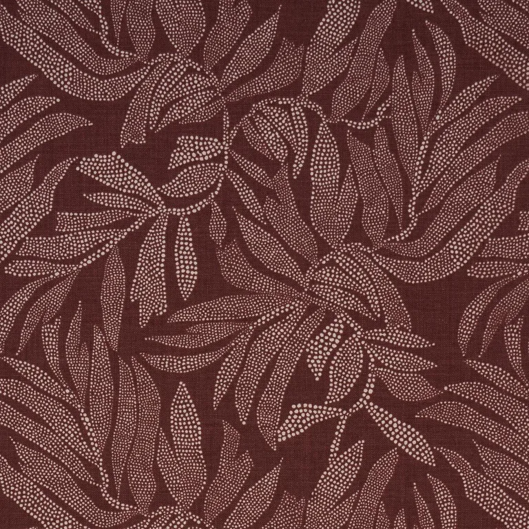 Schumacher 182590 Tayrona Palm Mosaic Cayenne Latte fabric swatch