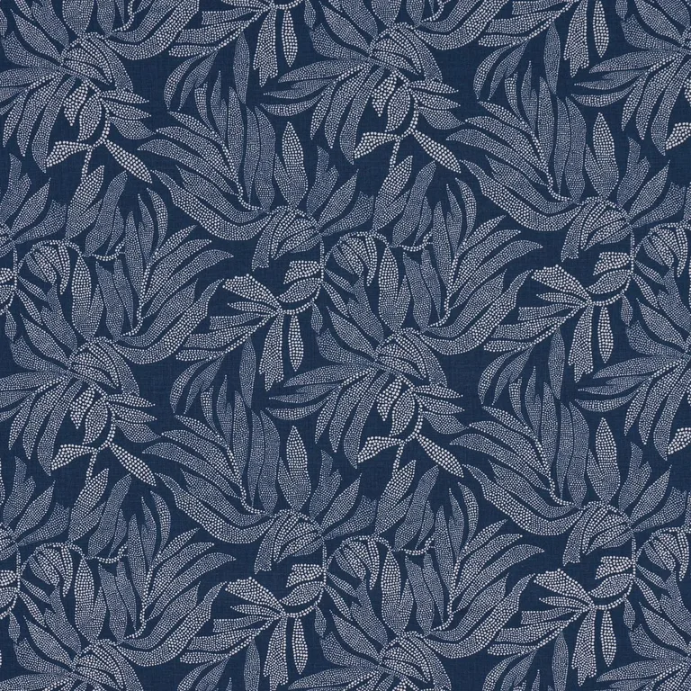 Schumacher 182592 Tayrona Palm Mosaic Pacific Ocean Hues fabric swatch