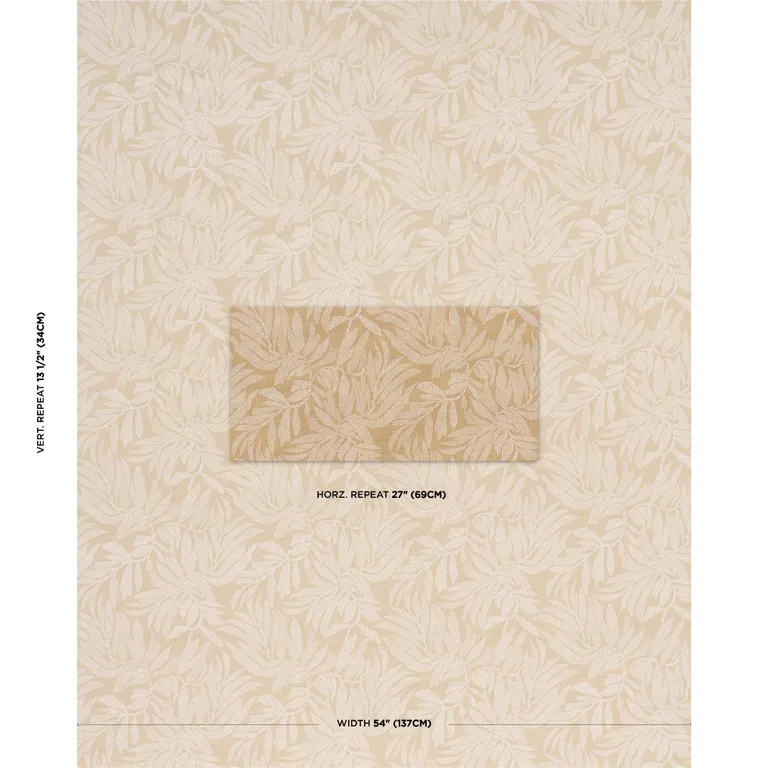 Schumacher 182591 Tayrona Palm Mosaic Playa Dorada Sand fabric swatch