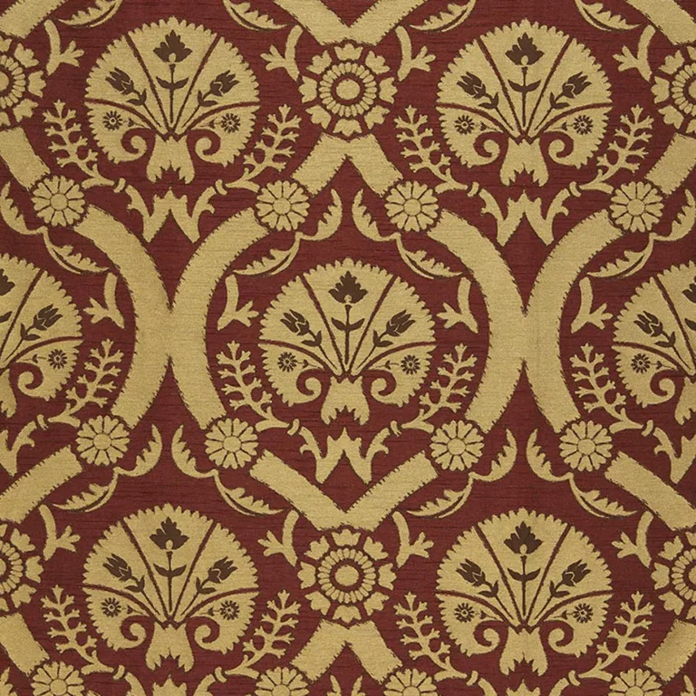 Schumacher 65771 Taza Damask Spice fabric swatch