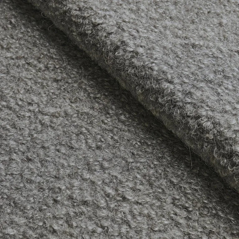 Schumacher 82061 Teddy Wool Bouclé Grey fabric swatch