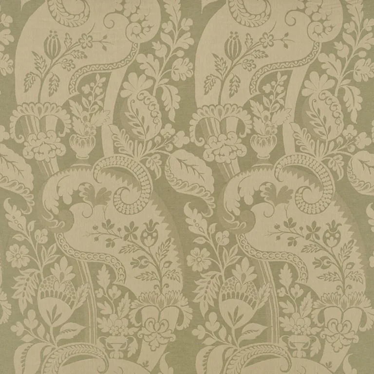 Schumacher 51902 Tela Damasco Aqua fabric swatch