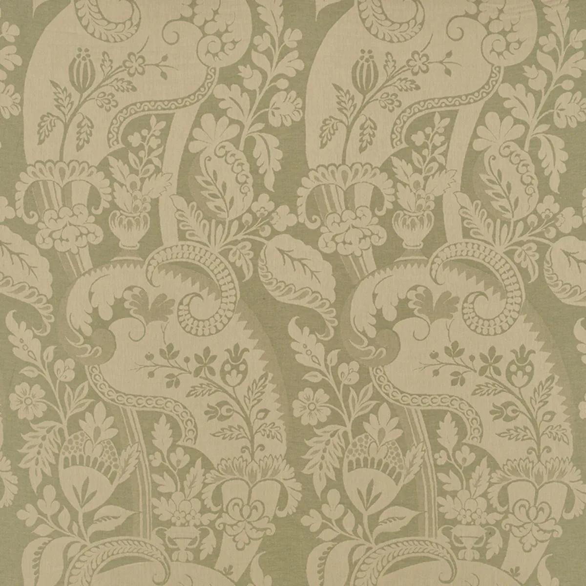 Schumacher 51902 Tela Damasco Aqua fabric swatch