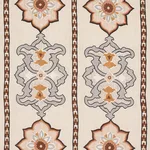 Schumacher 175182 Temara Hand-Embroidered Print Natural fabric swatch
