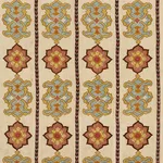 Schumacher 175181 Temara Hand-Embroidered Print Spice fabric swatch