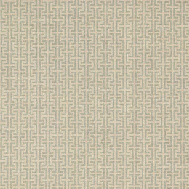 Schumacher TEMP003 Temple Aqua fabric swatch
