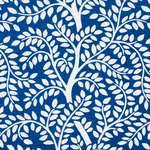 Schumacher 179500 Temple Garden Ii Blue fabric swatch