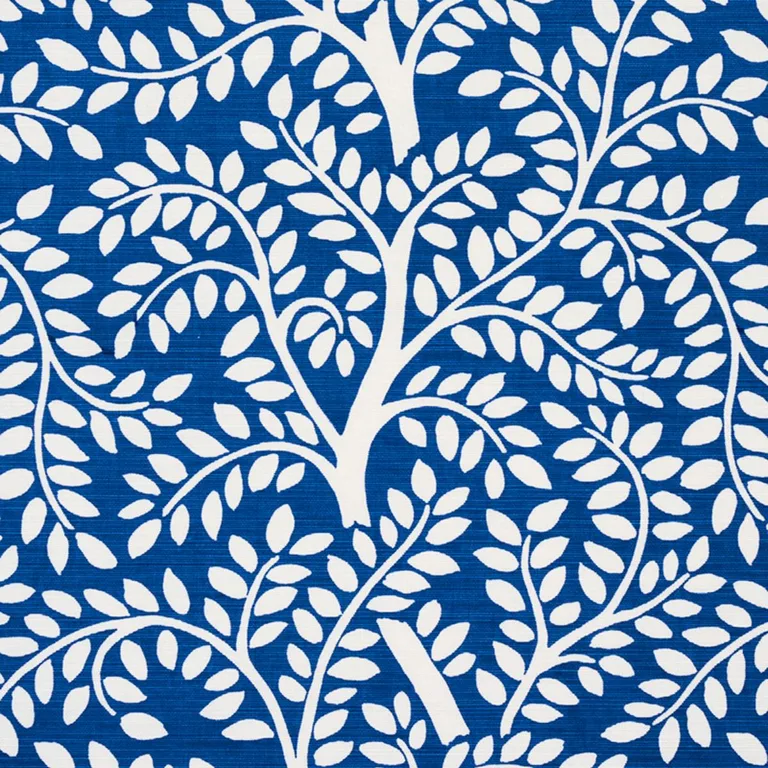 Schumacher 179500 Temple Garden Ii Blue fabric swatch
