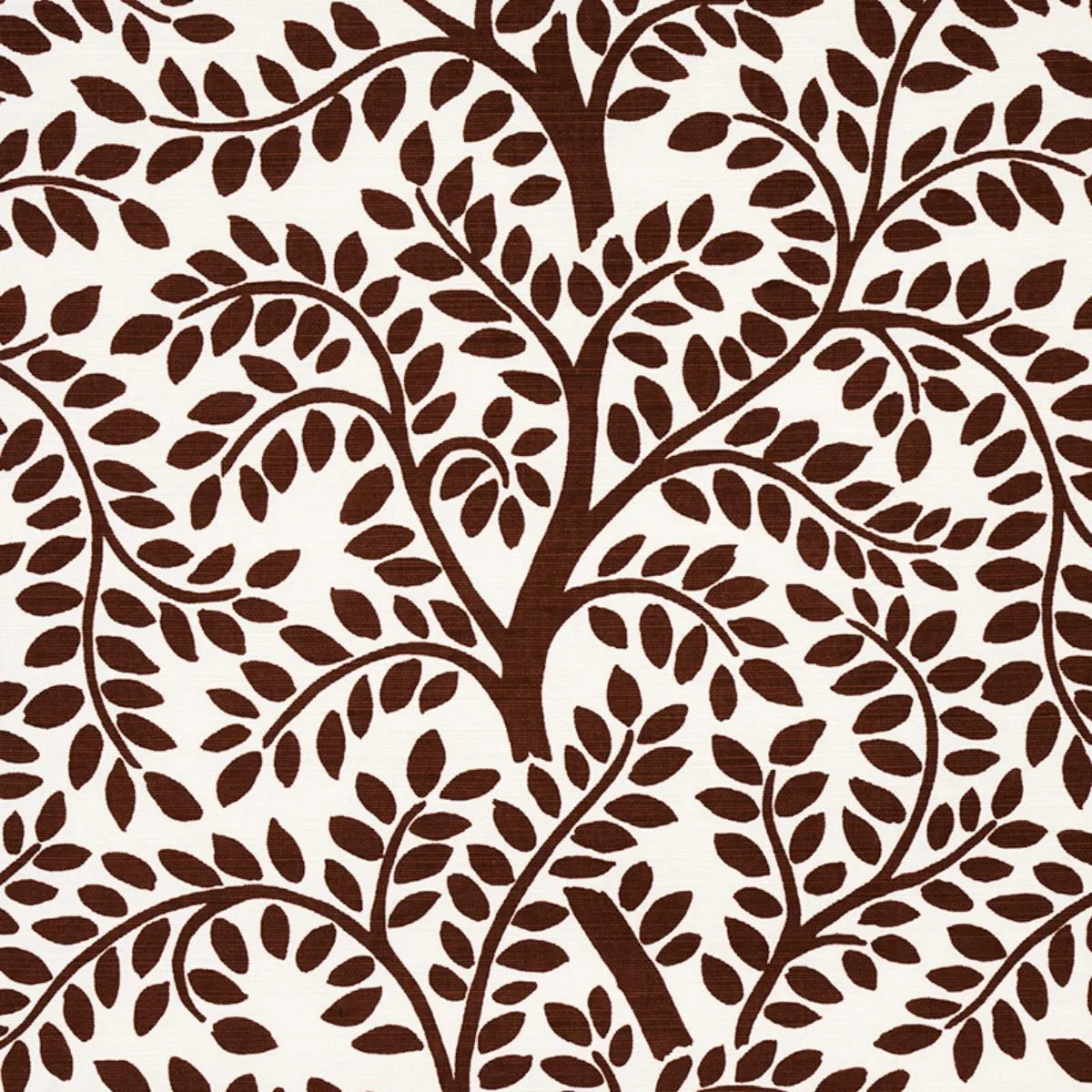 Schumacher 179502 Temple Garden Ii Brown fabric swatch