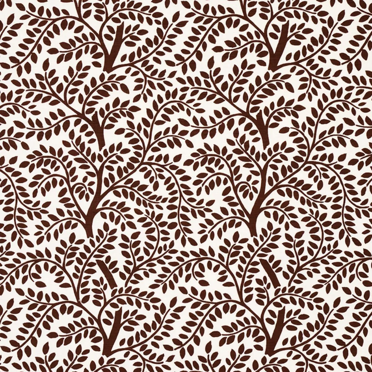 Schumacher 179502 Temple Garden Ii Brown fabric swatch