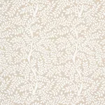 Schumacher 179504 Temple Garden Ii Ivory On Unbleached fabric swatch