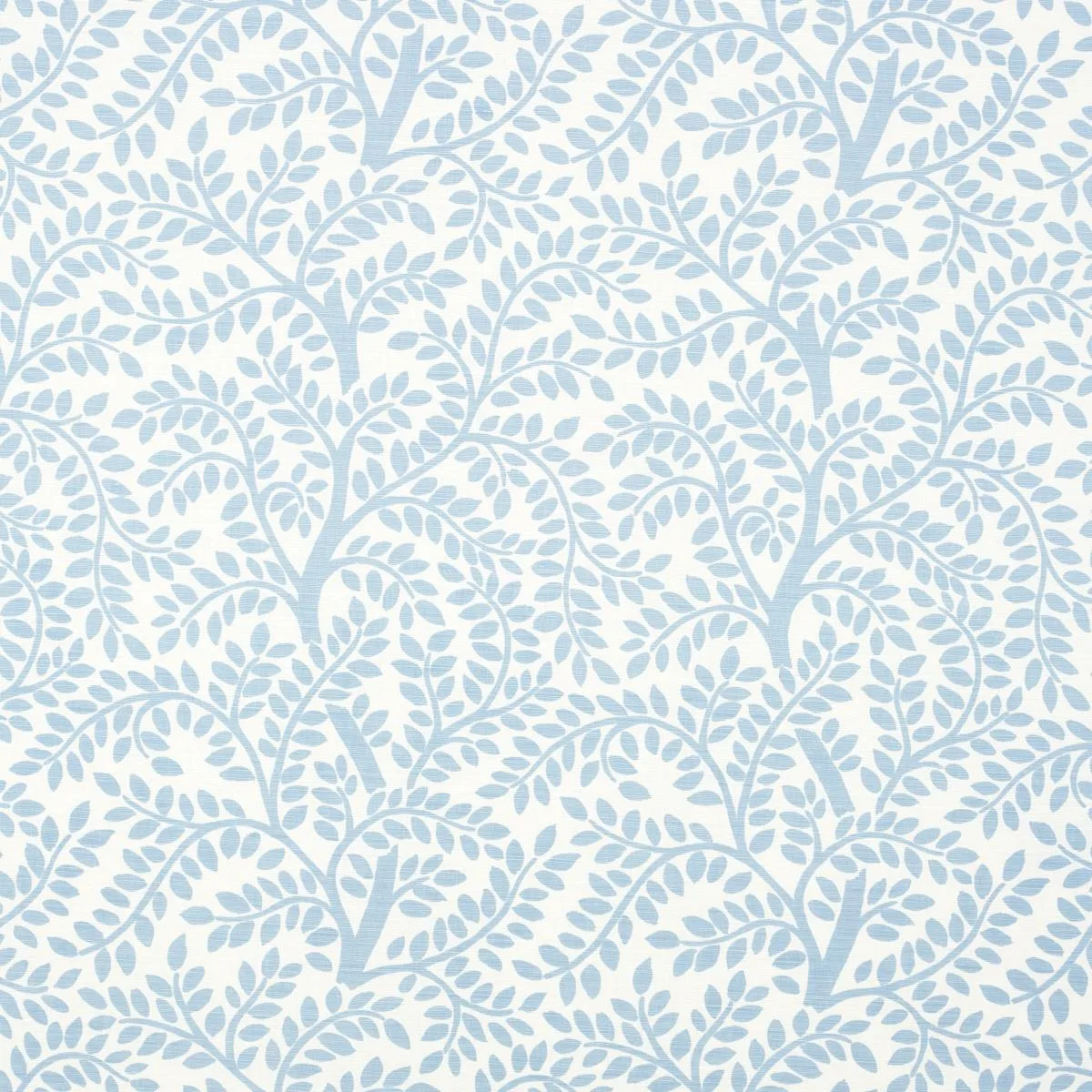Schumacher 179503 Temple Garden Ii Sky On Ivory fabric swatch