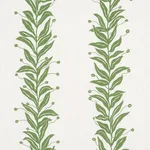 Schumacher 181672 Tendril Stripe Indoor/Outdoor Leaf fabric swatch
