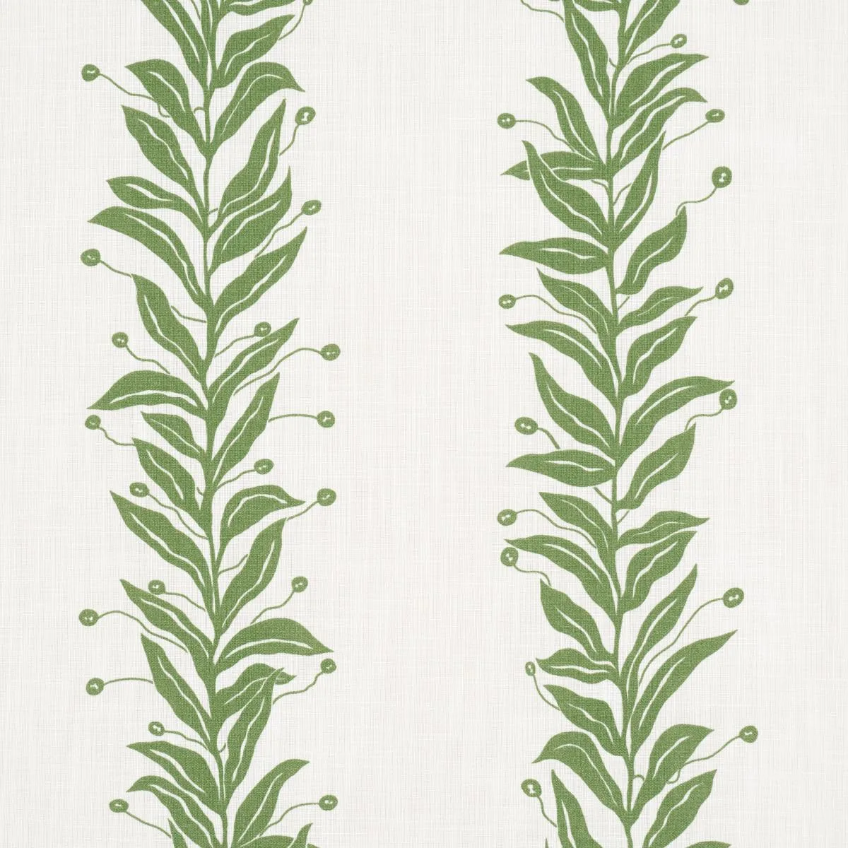 Schumacher 181672 Tendril Stripe Indoor/Outdoor Leaf fabric swatch