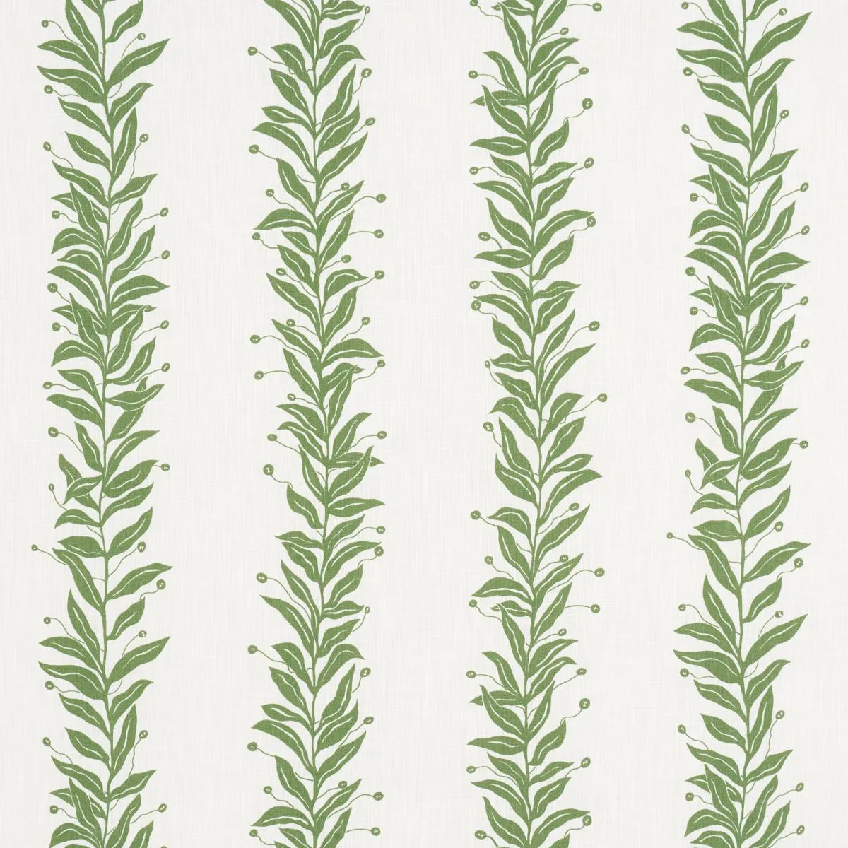 Schumacher 181672 Tendril Stripe Indoor/Outdoor Leaf fabric swatch