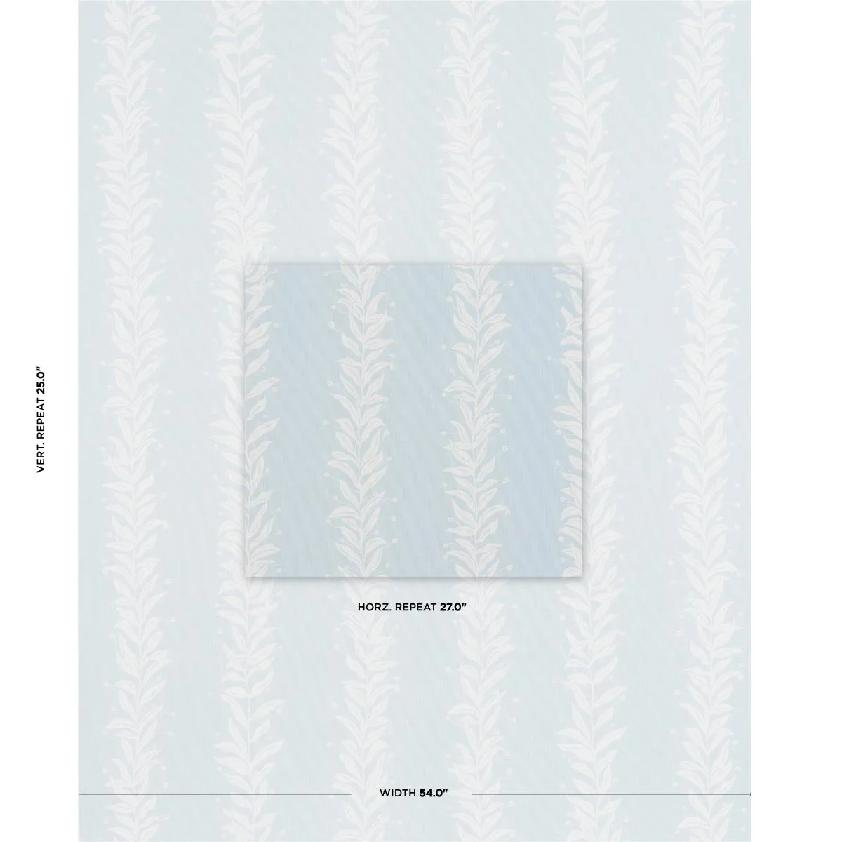 Schumacher 181670 Tendril Stripe Indoor/Outdoor Sky fabric swatch