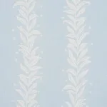 Schumacher 181670 Tendril Stripe Indoor/Outdoor Sky fabric swatch