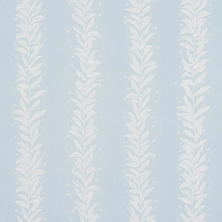 Schumacher 181670 Tendril Stripe Indoor/Outdoor Sky fabric swatch