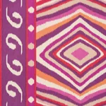 Schumacher 178581 Terence Ikat Magenta fabric swatch