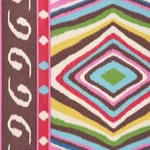 Schumacher 178580 Terence Ikat Multi fabric swatch