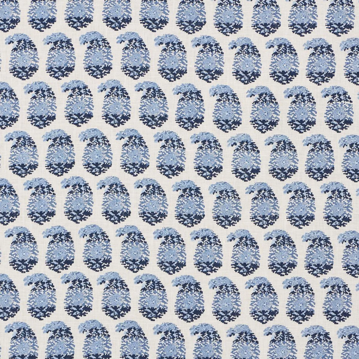 Schumacher 182060 Terry Blue & Navy fabric swatch