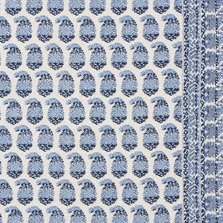 Schumacher 182060 Terry Blue & Navy fabric swatch