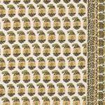 Schumacher 182062 Terry Ochre & Green fabric swatch