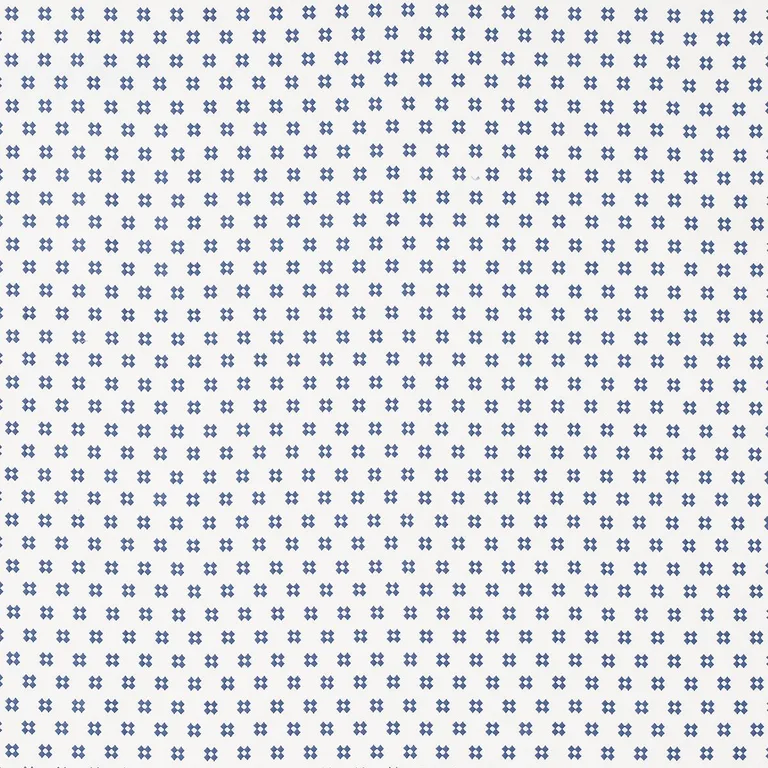 Schumacher 82121 Thandie Embroidery Blue On Ivory fabric swatch