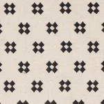 Schumacher 82120 Thandie Embroidery Carbon On Natural fabric swatch