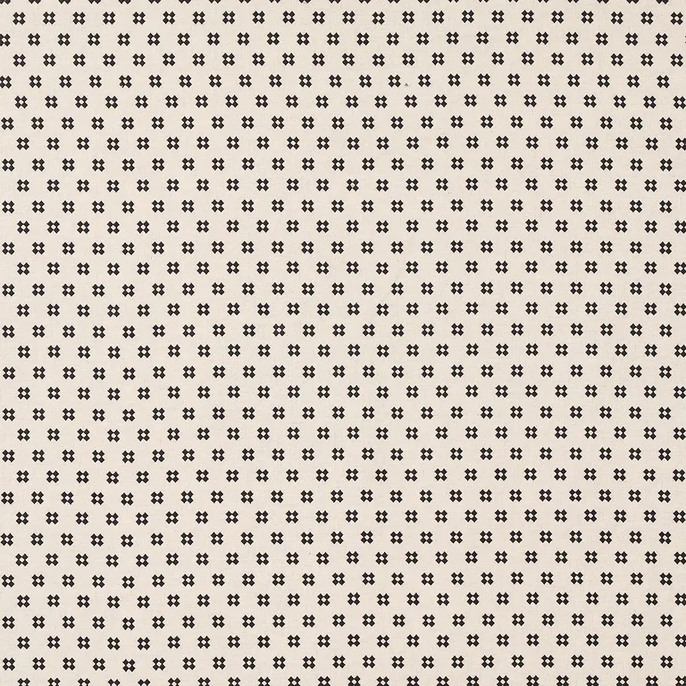 Schumacher 82120 Thandie Embroidery Carbon On Natural fabric swatch
