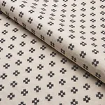 Schumacher 82120 Thandie Embroidery Carbon On Natural fabric swatch
