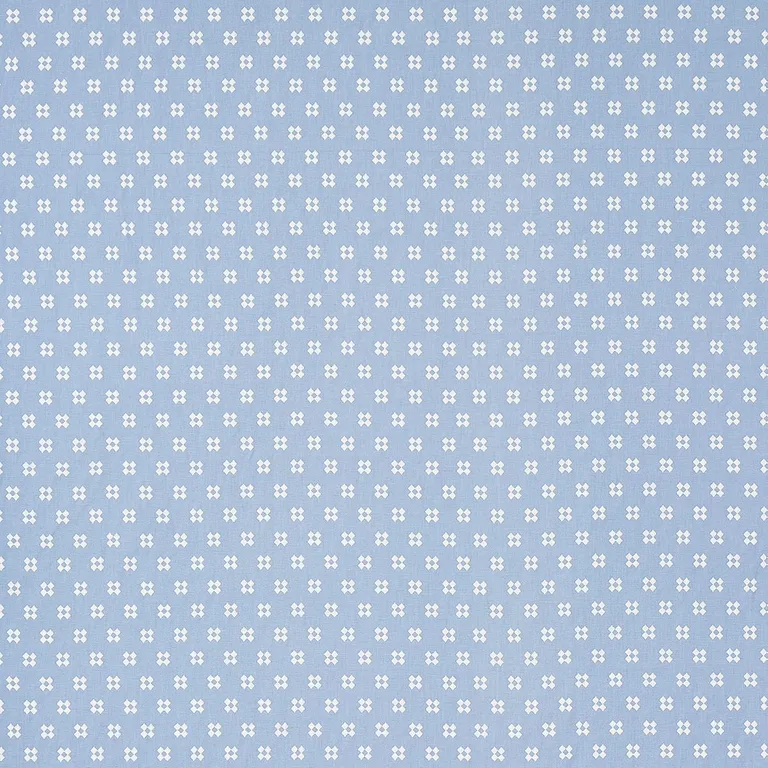 Schumacher 82122 Thandie Embroidery Ivory On Chambray fabric swatch