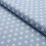 Schumacher 82122 Thandie Embroidery Ivory On Chambray fabric swatch