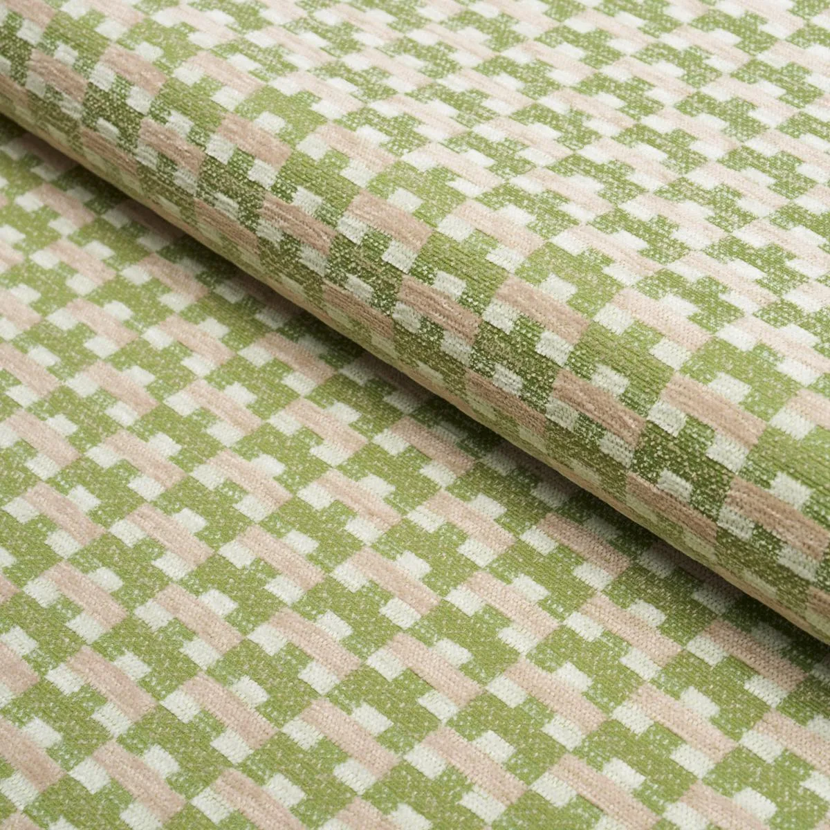 Schumacher 87662 Thatcher Performance Green fabric swatch
