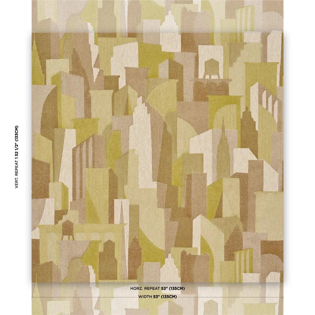 Schumacher 86832 The City's Silent Lines Indoor/Out Chartreuse fabric swatch