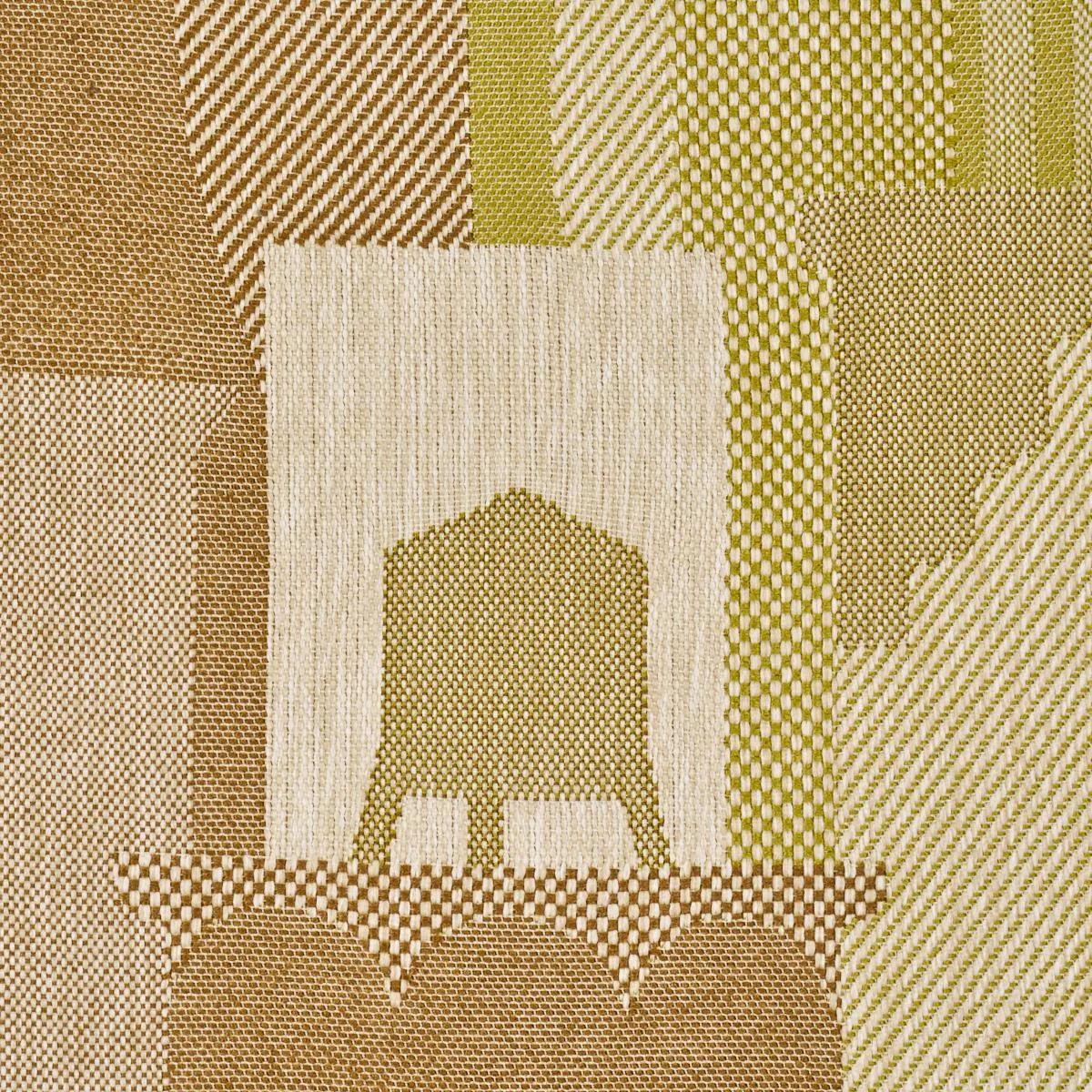 Schumacher 86832 The City's Silent Lines Indoor/Out Chartreuse fabric swatch
