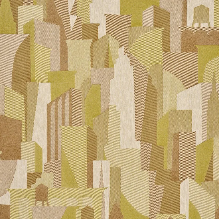 Schumacher 86832 The City's Silent Lines Indoor/Out Chartreuse fabric swatch