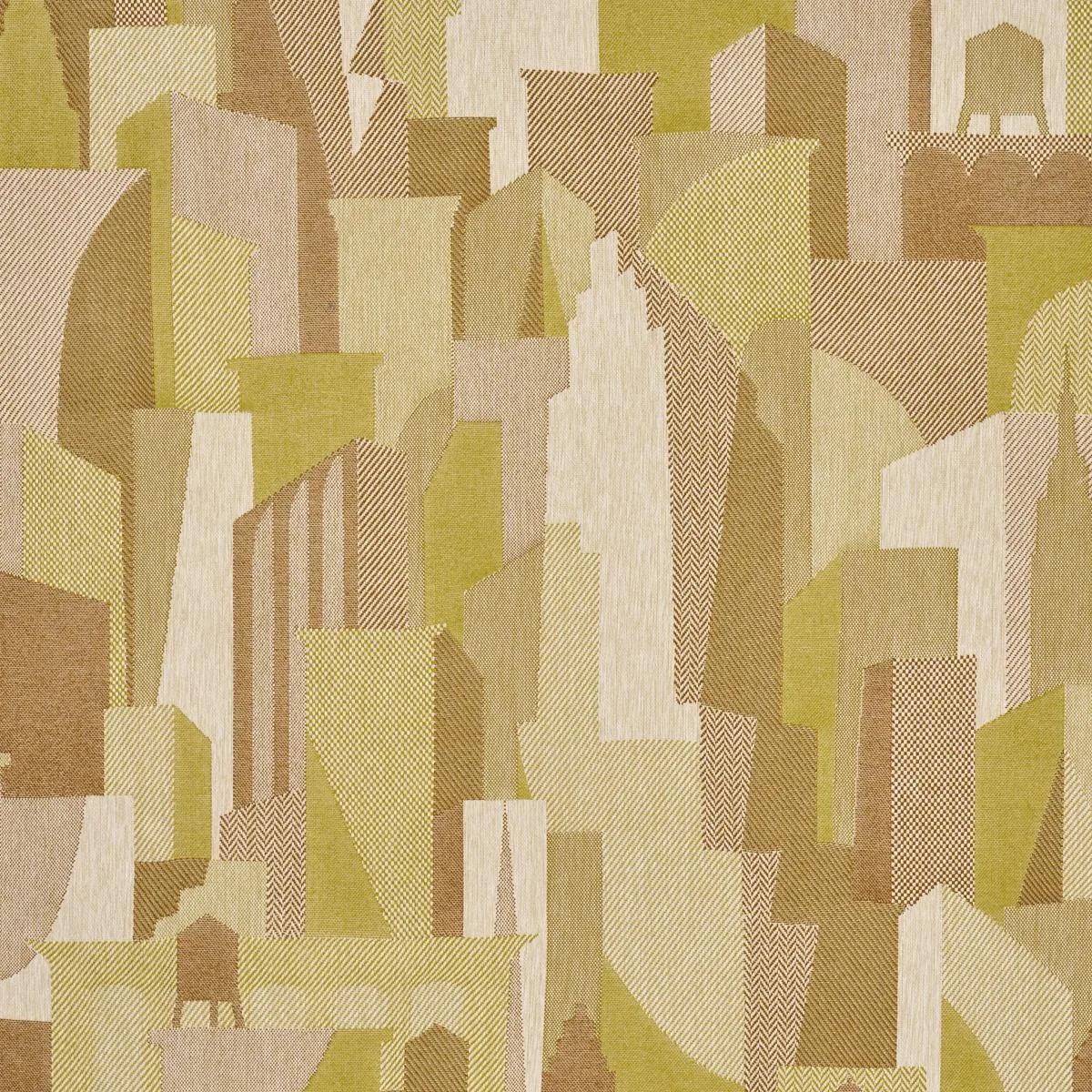 Schumacher 86832 The City's Silent Lines Indoor/Out Chartreuse fabric swatch