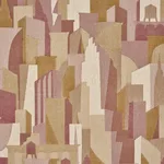 Schumacher 86831 The City's Silent Lines Indoor/Out Merlot fabric swatch