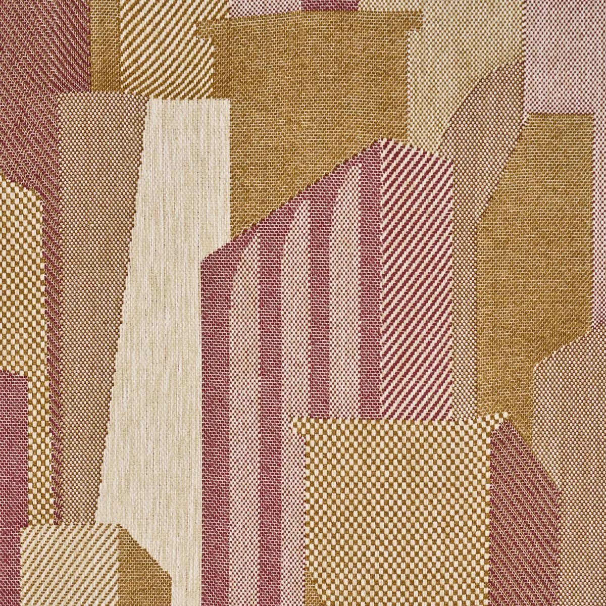 Schumacher 86831 The City's Silent Lines Indoor/Out Merlot fabric swatch
