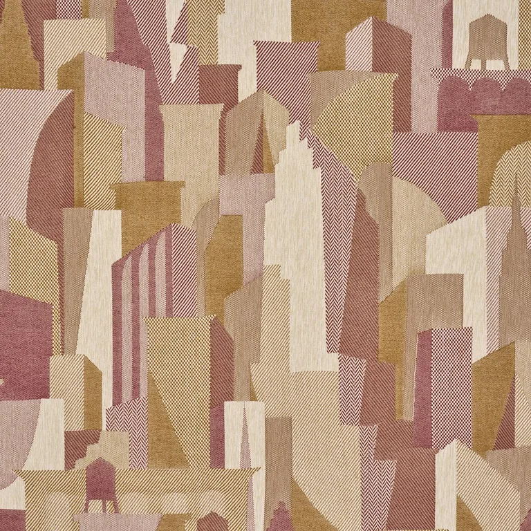Schumacher 86831 The City's Silent Lines Indoor/Out Merlot fabric swatch