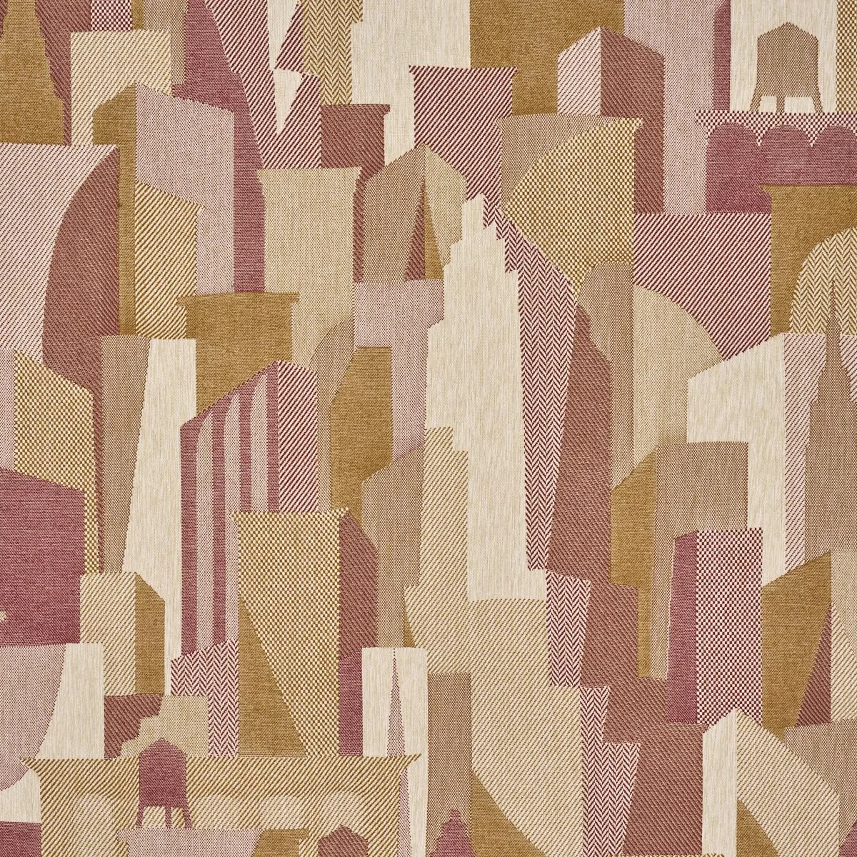 Schumacher 86831 The City's Silent Lines Indoor/Out Merlot fabric swatch